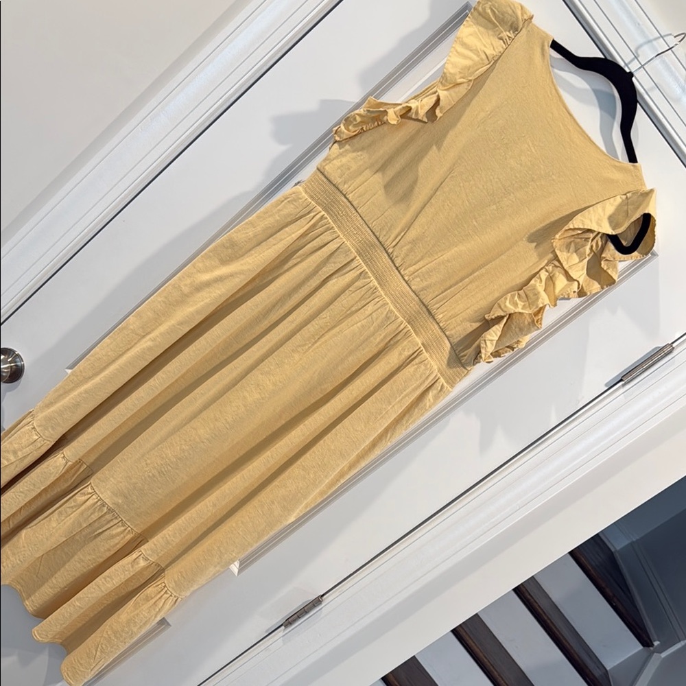 Yellow Ruffled Maxi Dress - Picture 4 of 8